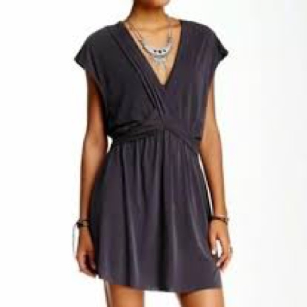 Free People Cupro Black Dress